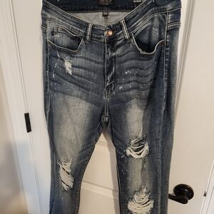 Distressed Blue Jeans - Judy Blue